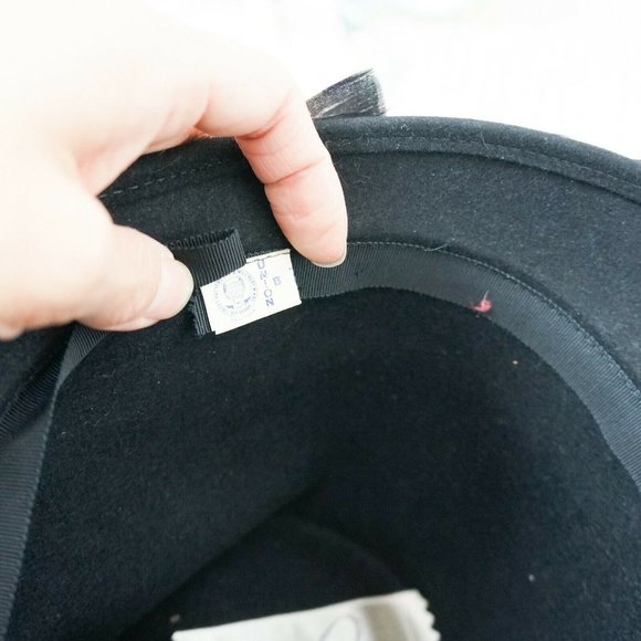 Vintage Feather Tall Bucket Hat Wool Felt